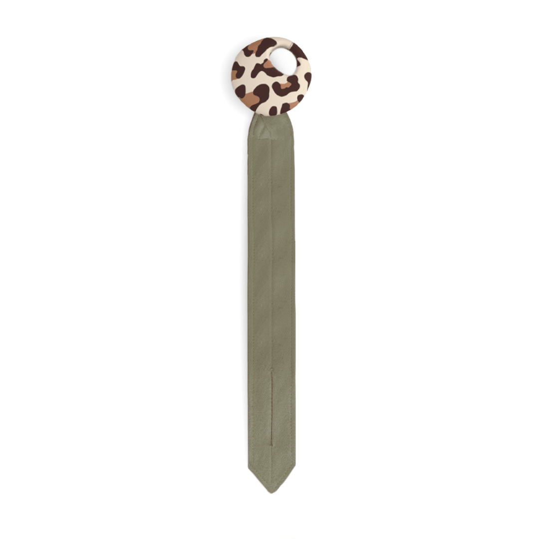 Attache - tétine "Pebble" | Kaki/Graouu - Élhée