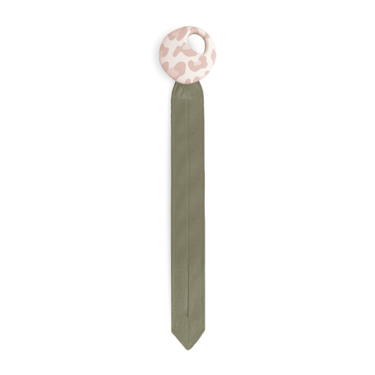 Attache - tétine "Pebble" | Kaki/Graouu Pink - Élhée