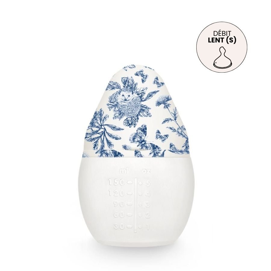 Biberon 150 ml | Tartine et Chocolat "Toile de Jouy" Bleu 0m+ - Élhée