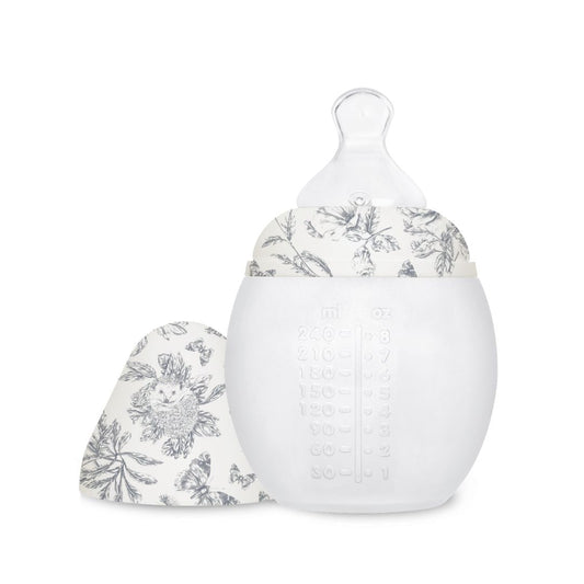 Biberon 240 ml | Tartine et Chocolat "Toile de Jouy" Gris - Élhée