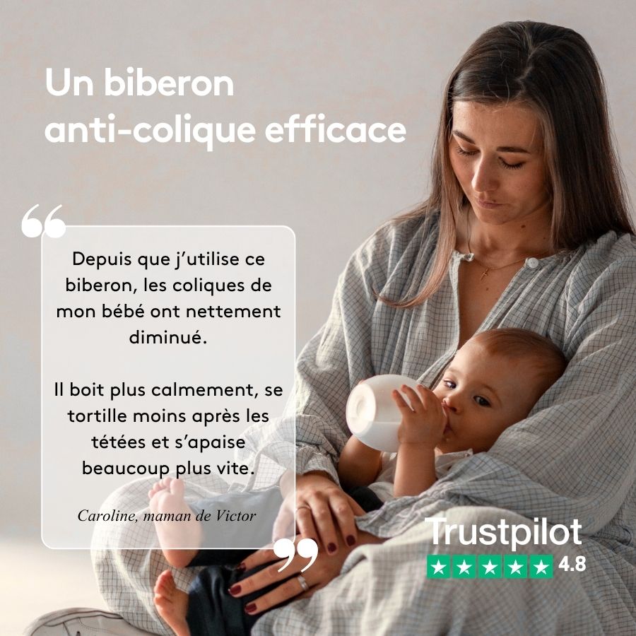 Biberon anti - colique 150 ml | Full of Love Pink 0m+ - Élhée