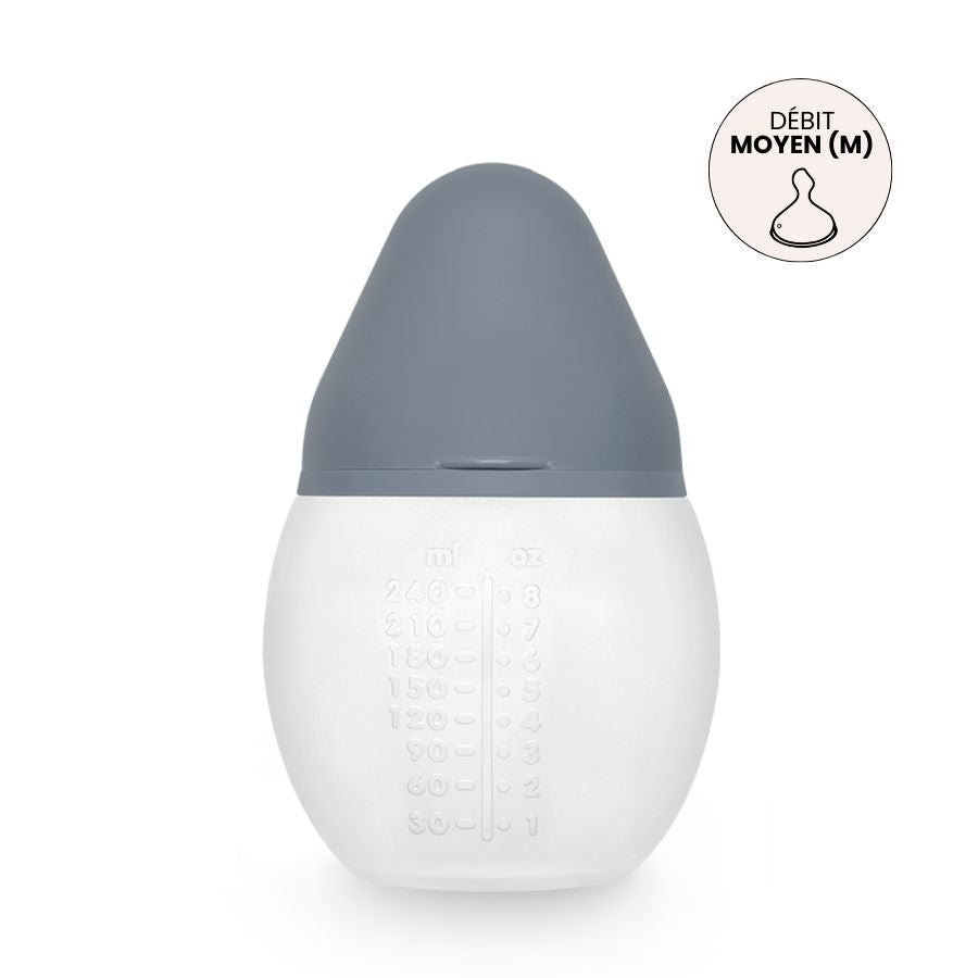 Biberon anti - colique 240 ml | Blue Grey 0m+ - Élhée