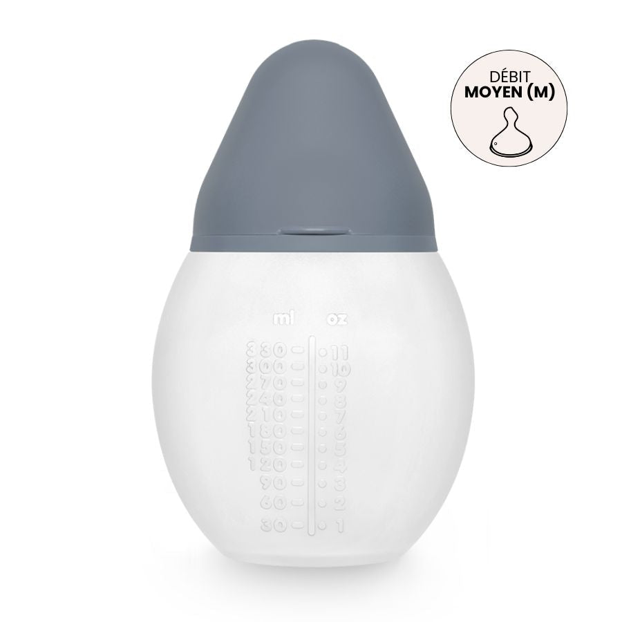 Biberon anti - colique 330 ml | Blue Grey 3m+ - Élhée