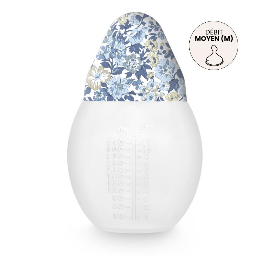 Biberon anti - colique 330 ml | Liberty Honey Dew Blue 3m+ - Élhée
