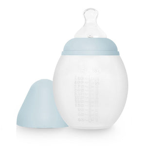 Biberon anti-colique Élhée 330 ml, en silicone médical, coloris Blue Sky, dès 4 mois