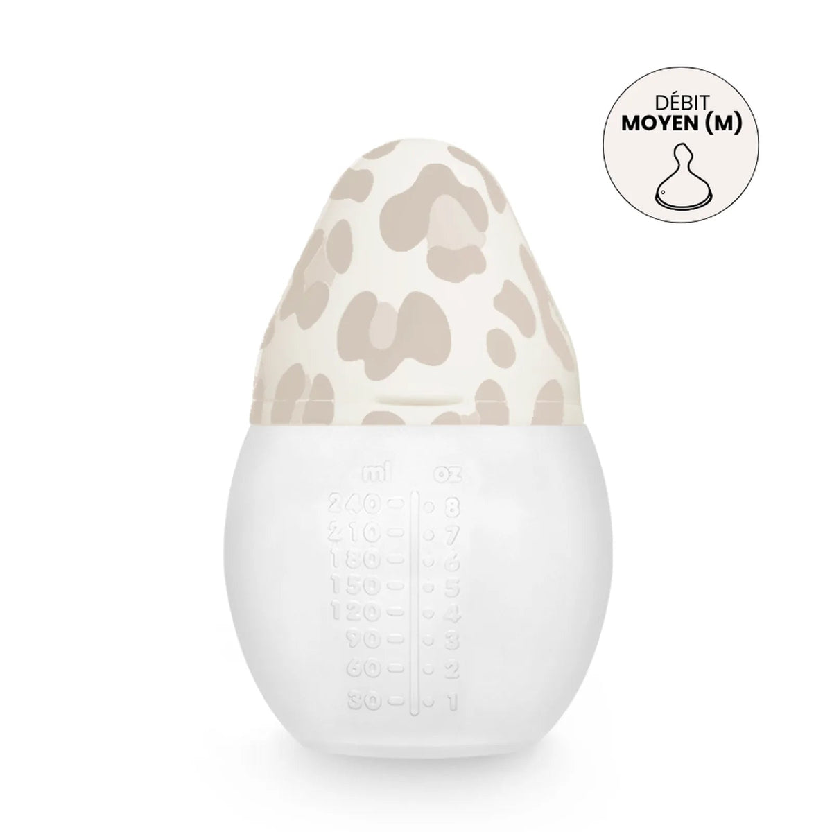 Biberon anti-colique léopard 240 ml | Graouu Sand 0m+ - Élhée