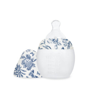Coffret Biberon + Doudou | Tartine et Chocolat "Toile de Jouy" Bleu - Élhée