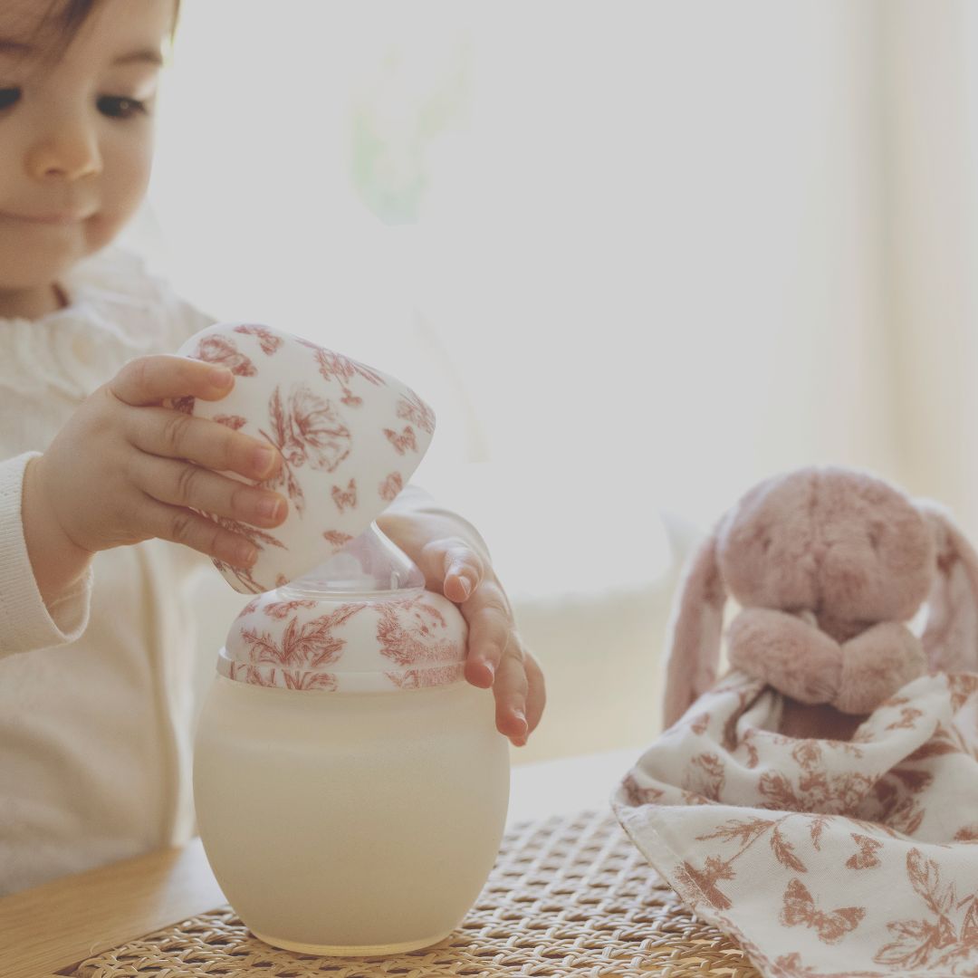 Coffret Biberon + Doudou | Tartine et Chocolat "Toile de Jouy" Terracotta - Élhée