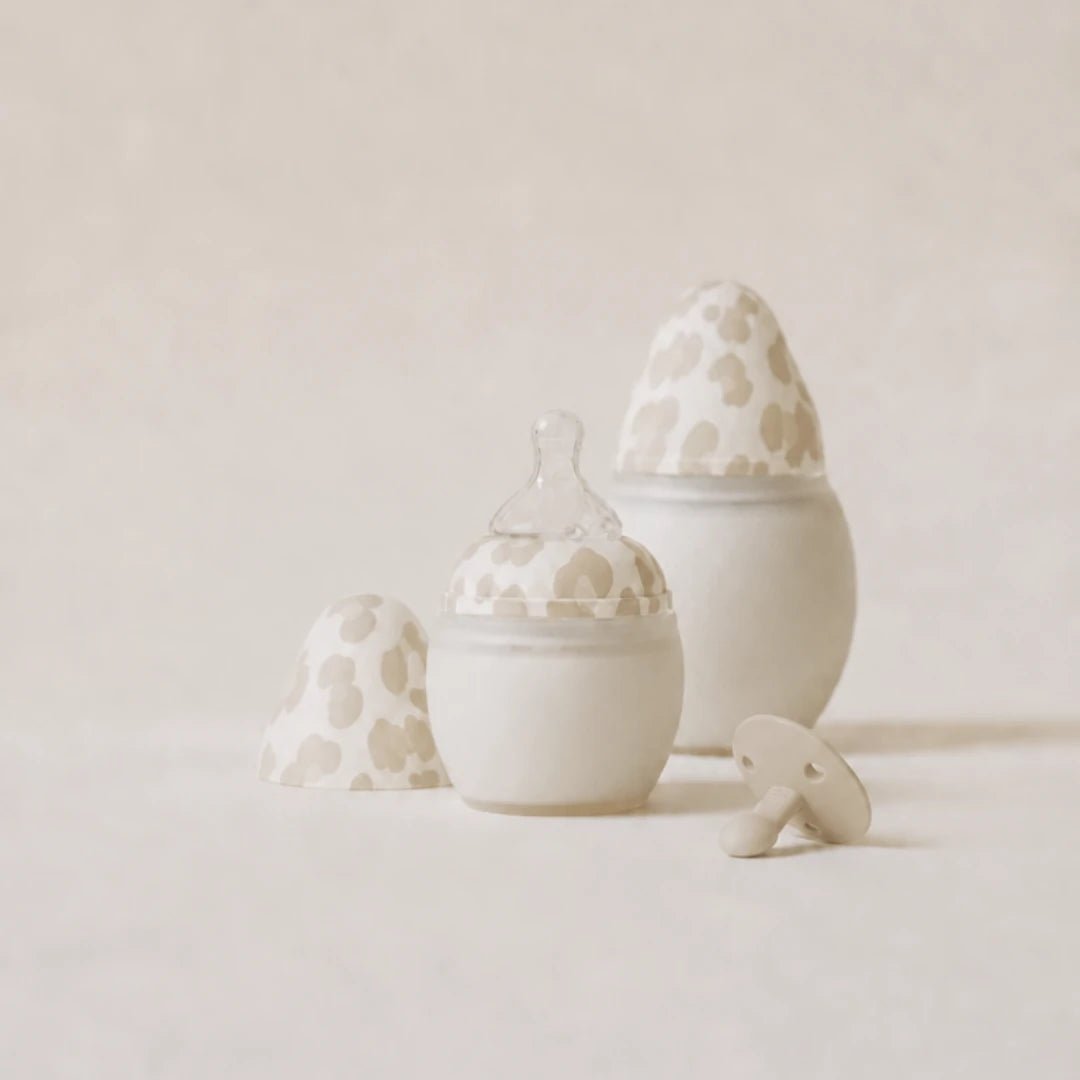 Coffret biberons léopard + tétine | Graouu Sand - Élhée