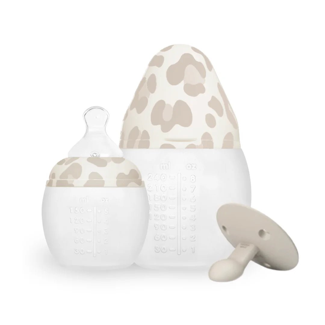 Coffret biberons léopard + tétine | Graouu Sand - Élhée