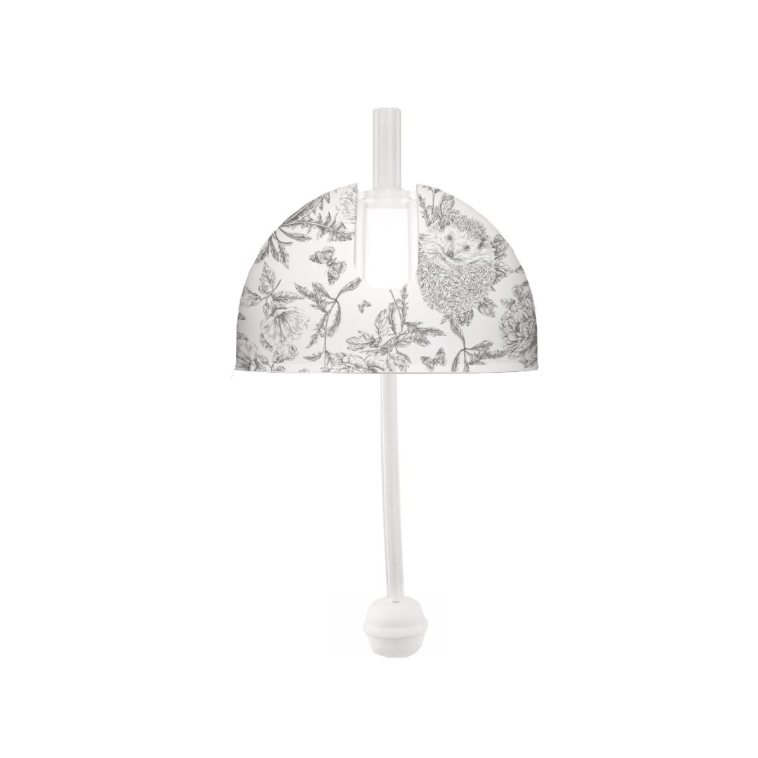 Embout paille lestée | Toile de jouy Gris - Élhée