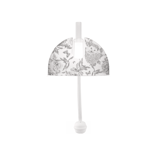 Embout paille lestée | Toile de jouy Gris - Élhée