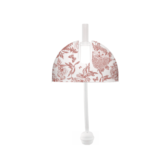 Embout paille lestée | Toile de jouy Terracotta - Élhée