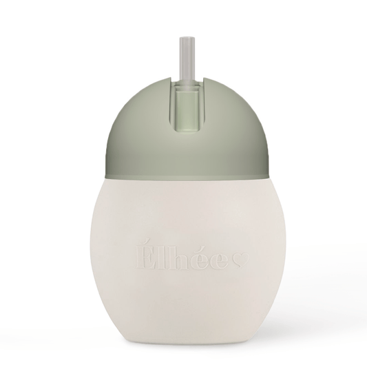 Tasse à paille lestée 240 ml | Sand/Sage 9m+ - Élhée