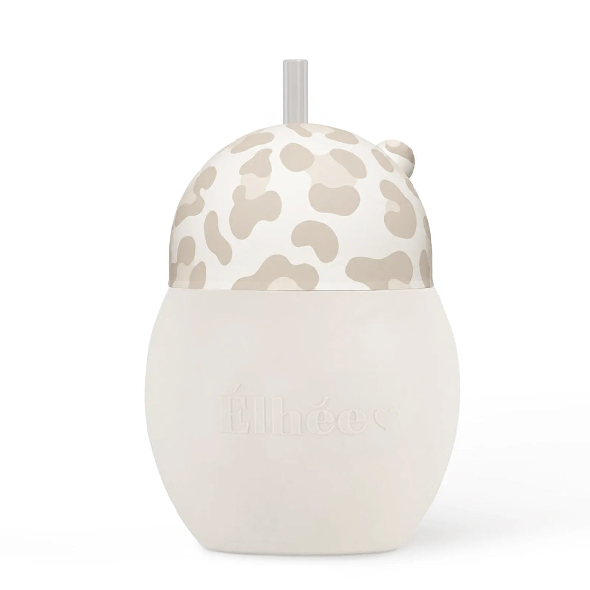 Tasse à paille lestée léopard 240 ml | Graouu Sand 9m+ | Coconut - Élhée