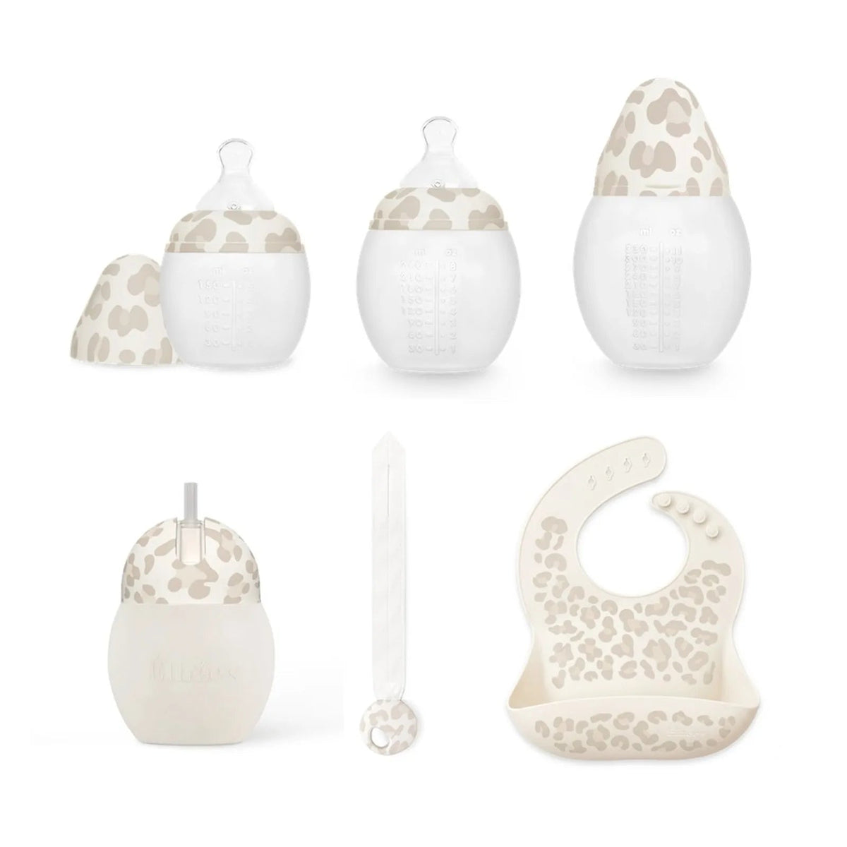 Tasse à paille lestée léopard 240 ml | Graouu Sand 9m+ | Coconut - Élhée